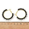 Glass Hoop Earrings EJEW-MZ00827-01-5