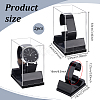 2Pcs Transparent Plastic Single Watch Display Cases CON-PH0003-57-2