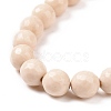 Natural Fossil Bead Stretch Bracelets BJEW-K212-B-015-3