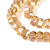Electroplate Transparent Glass Beads Strands EGLA-N022-09A-B07-3