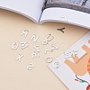 Tarnish Resistant 201 Stainless Steel Letter Charms STAS-S036-M-7