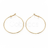 Brass Hoop Earrings X-EJEW-T007-01G-NF-1