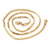 304 Stainless Steel Box Chain Necklaces NJEW-I245-02A-G-2