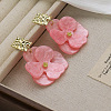 Flower Zinc Alloy Acrylic Dangle Stud Earrings FS-WG5AD05-04-1