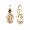 Brass Micro Pave Cubic Zirconia Charms LS-ZIRC-I038-12G-2