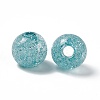 Transparent Crackle Acrylic Bead OACR-H019-02-3