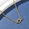 304 Stainless Steel Chemical Symbol Pendant Necklaces NJEW-Z073-03G-01-2