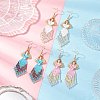 Angel Handmade Glass Seed Beads Dangle Earrings EJEW-MZ00538-1