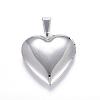 Tarnish Resistant 316 Stainless Steel Locket Pendants STAS-N0016-03P-2