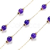 Handmade Round Dyed Natural Malaysia Jade Beaded Chains CHS-P019-08G-H-1
