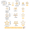 40Pcs 5 Style Alloy Pendants FIND-PH0004-11-5