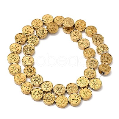 Electroplate Synthetic Non-magnetic Hematite Beads Strands G-E602-02D-1