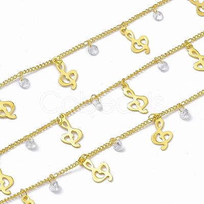 Handmade Brass Curb Chains CHC-F015-18G-1