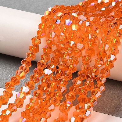 Transparent Electroplate Glass Beads Strands EGLA-A039-T3mm-B11-1