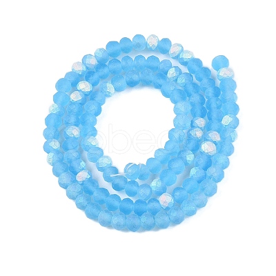 Transparent Glass Beads Strands EGLA-A044-T4mm-MB08-1