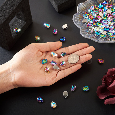 100Pcs 10 Colors Sew on Rhinestone DIY-CW0001-38-1