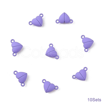 10 Sets Alloy Magnetic Clasps with Loops FIND-LP0004-76F-1