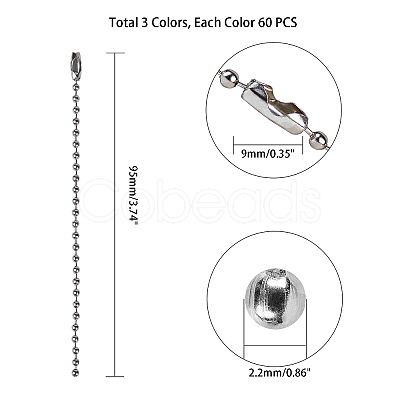 Iron Ball Chains with Connectors IFIN-PH0024-41-1