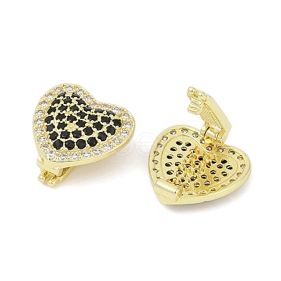 Brass Micro Pave Cubic Zirconia Slide Charms KK-D317-121G-1