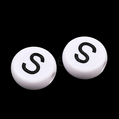 Opaque White Acrylic European Beads AC-CBA3BDD-01S-1