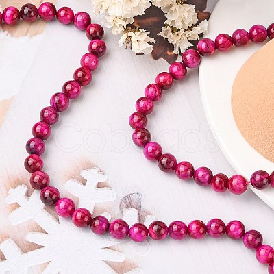 Natural Rose Tiger Eye Beads Strands LS-G-G099-8mm-3-1