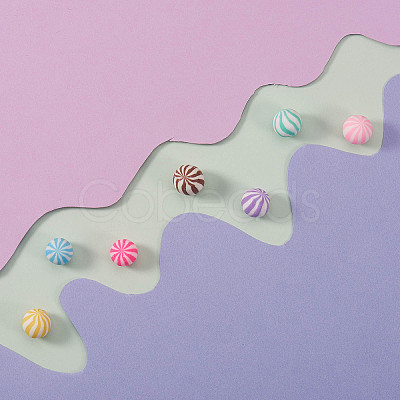 7 Colors Handmade Polymer Clay Beads CLAY-CJ0001-05-1