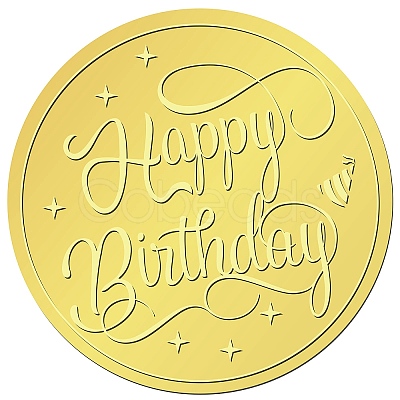 34 Sheets Self Adhesive Gold Foil Embossed Stickers DIY-WH0509-008-1