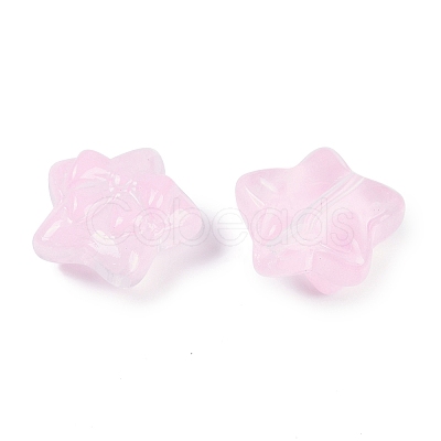 Transparent Spray Paint Glass Beads GLAA-H035-02B-1