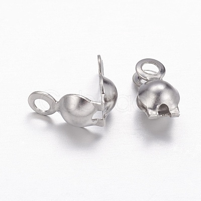 Tarnish Resistant 304 Stainless Steel Bead Tips X-STAS-E129-05P-1