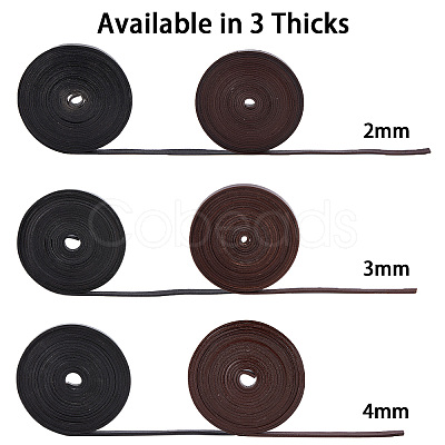 Flat Cowhide Leather Cord WL-GF0001-10A-01-1