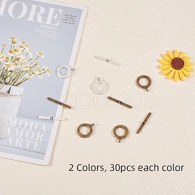 Tibetan Style Toggle Clasps TIBE-PH0004-84-1