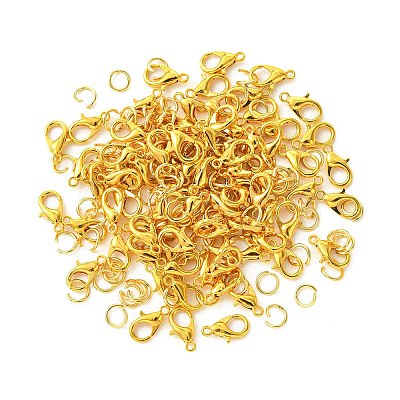 Zinc Alloy Lobster Claw Clasps FIND-FS0002-40G-1
