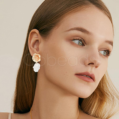 14Pcs Brass Stud Earrings Findings KK-BBC0020-88-1