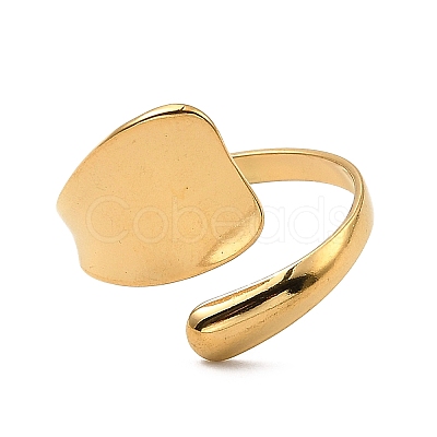 304 Stainless Steel Open Cuff Rings RJEW-Z018-16G-1