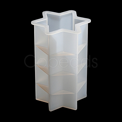 6-Ponited Star Shape Scented Candle Silicone Molds DIY-K073-06-1