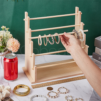 5-Tier Wood Scrunchie Riser Holders ODIS-WH0030-1