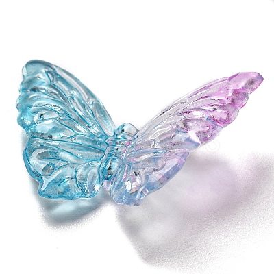 Two Tone Transparent Acrylic Beads X-OACR-E041-06C-1