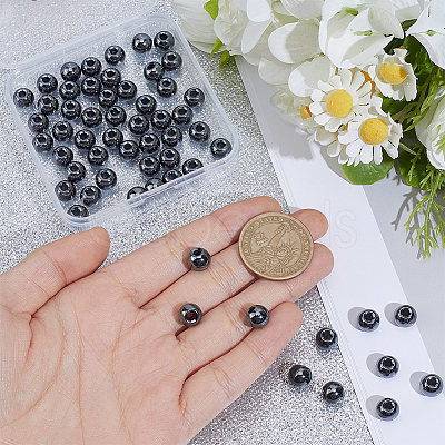 1 Strand Electroplated Synthetic Non-Magnetic Hematite Beads Strands G-PA0002-42B-1