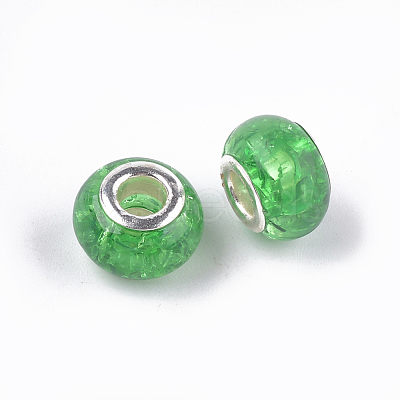 Crackle Resin European Beads RPDL-S012-B17-1