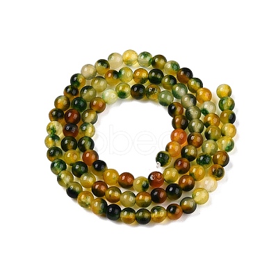 Dyed Natural White Jade Beads Strands G-T140-4mm-A14-1
