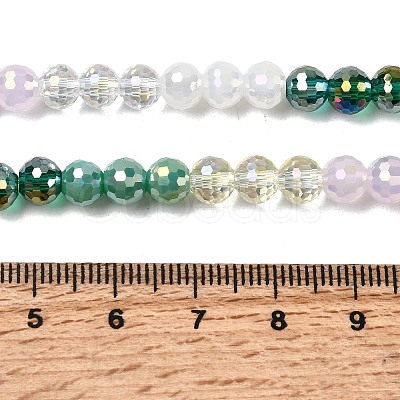 Electroplate Glass Beads Strands EGLA-D300-06-6mm-19-1