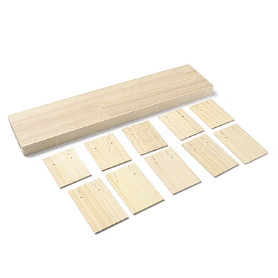 2-Slot Wooden Earring Display Card Stands EDIS-R027-01B-02-1