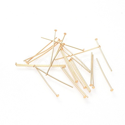 304 Stainless Steel Flat Head Pins X-STAS-G205-01C-G-1