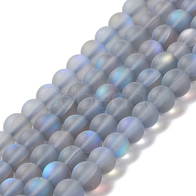 Synthetic Moonstone Beads Strands G-E573-01A-01-1