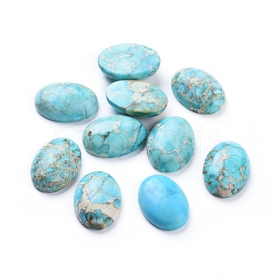 Natural Regalite/Imperial Jasper/Sea Sediment Jasper Cabochons G-G814-05-1