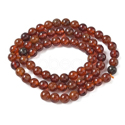 Natural Orange Garnet Beads Strands G-G271-B01-6mm-1