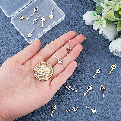 16Pcs 2 Colors Brass Micro Pave Cubic Zirconia Pendants ZIRC-FH0001-14-1