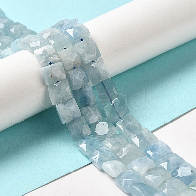 Natural Aquamarine Beads Strands G-C109-A16-02-1