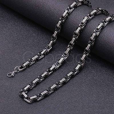 Stainless Steel Byzantine Chain Necklaces for Men FS-WG56795-121-1