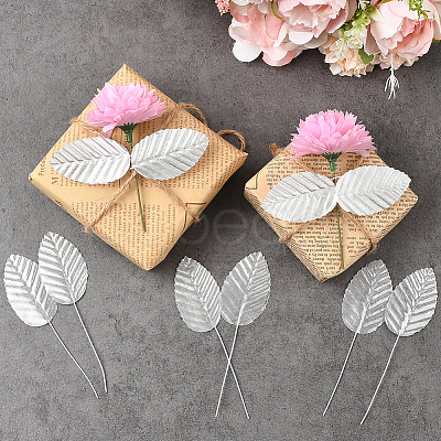Handmade Silk Cloth Artificial Leaf AJEW-WH20070-073D-1